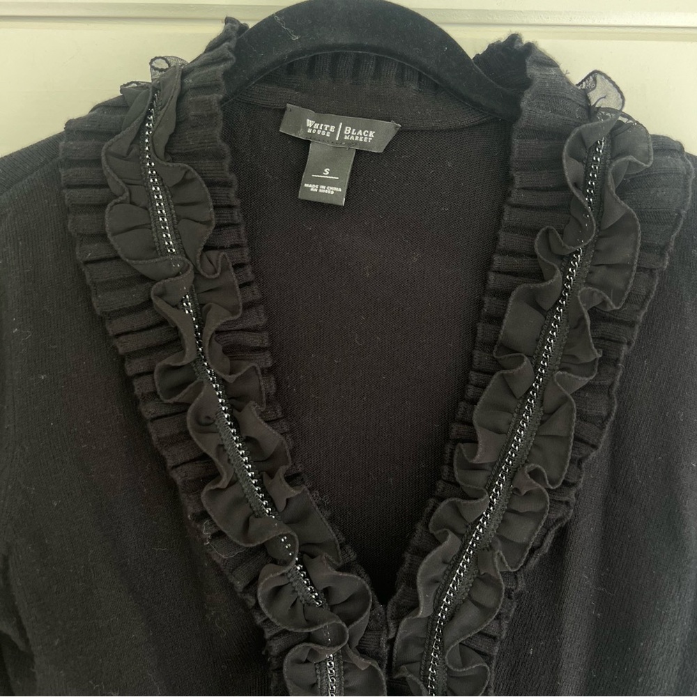 White House Black Market embellished cropped cardigan